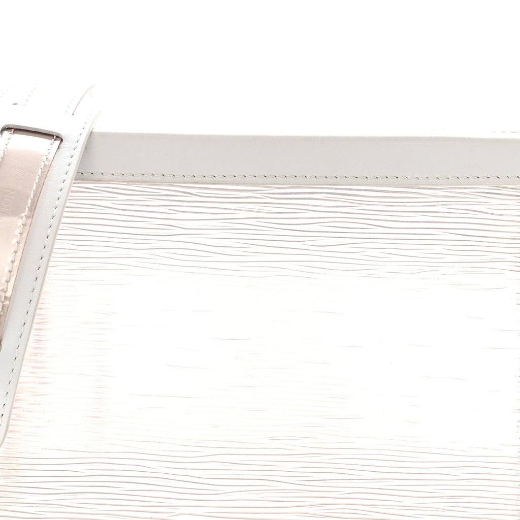 Louis Vuitton Calfskin PVC Epi Plage Soft Trunk Optic White