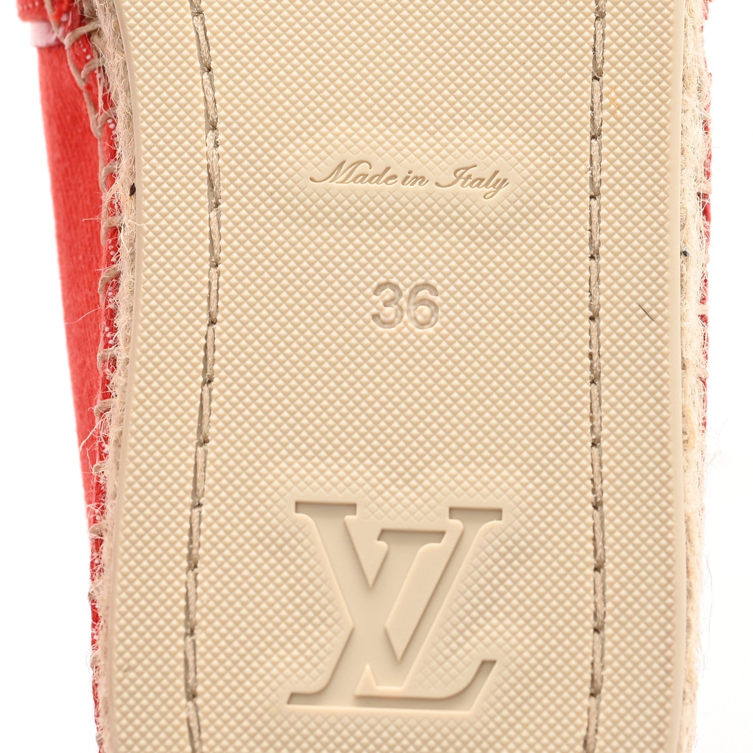 Louis Vuitton Canvas Waterfall Espadrille 36 Rouge