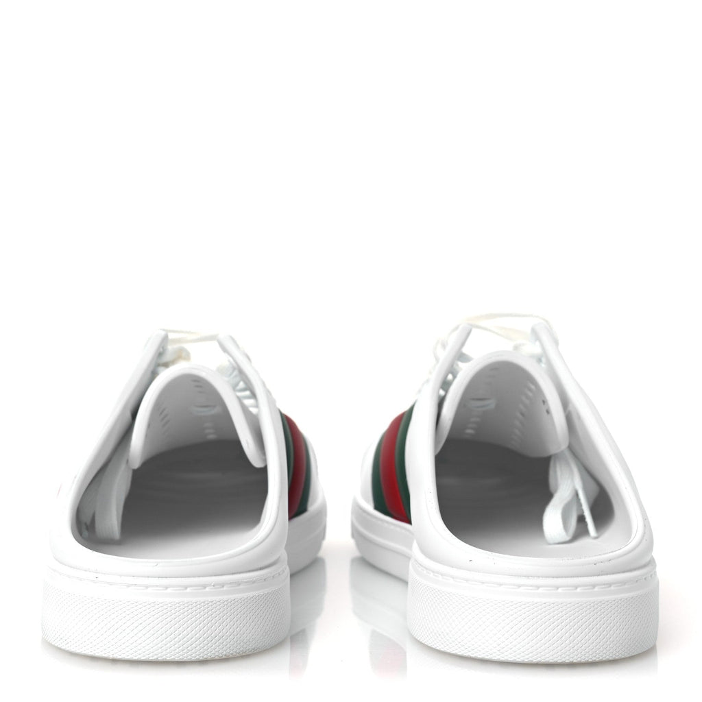 Gucci Rubber Ace Sabot Mules 42 Great White