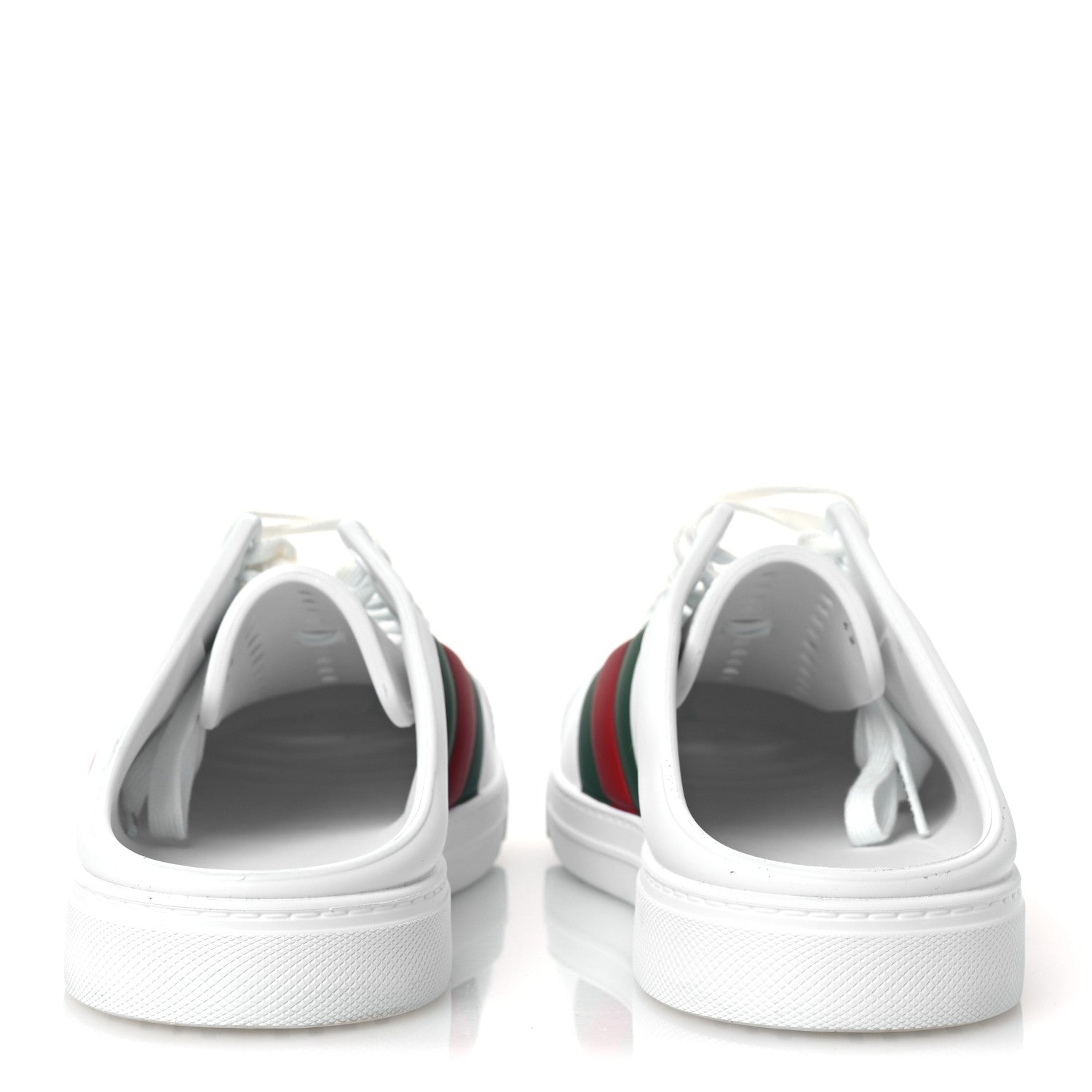 Gucci Rubber Ace Sabot Mules 42 Great White