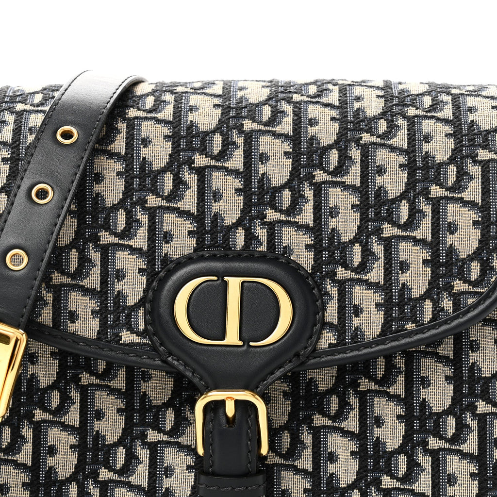 Christian Dior Oblique Medium Bobby Flap Blue