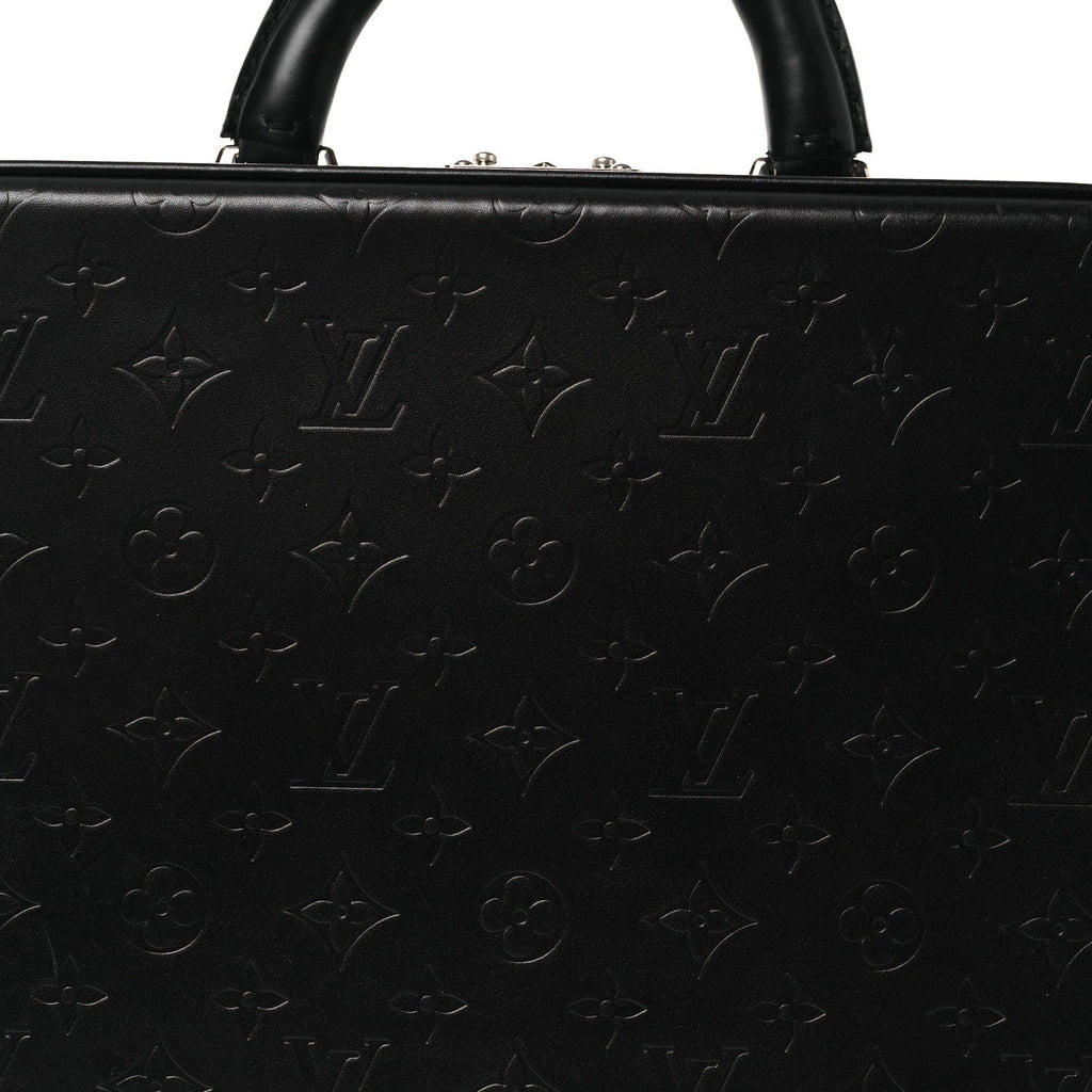 Louis Vuitton Monogram Glace Valisette MM Black