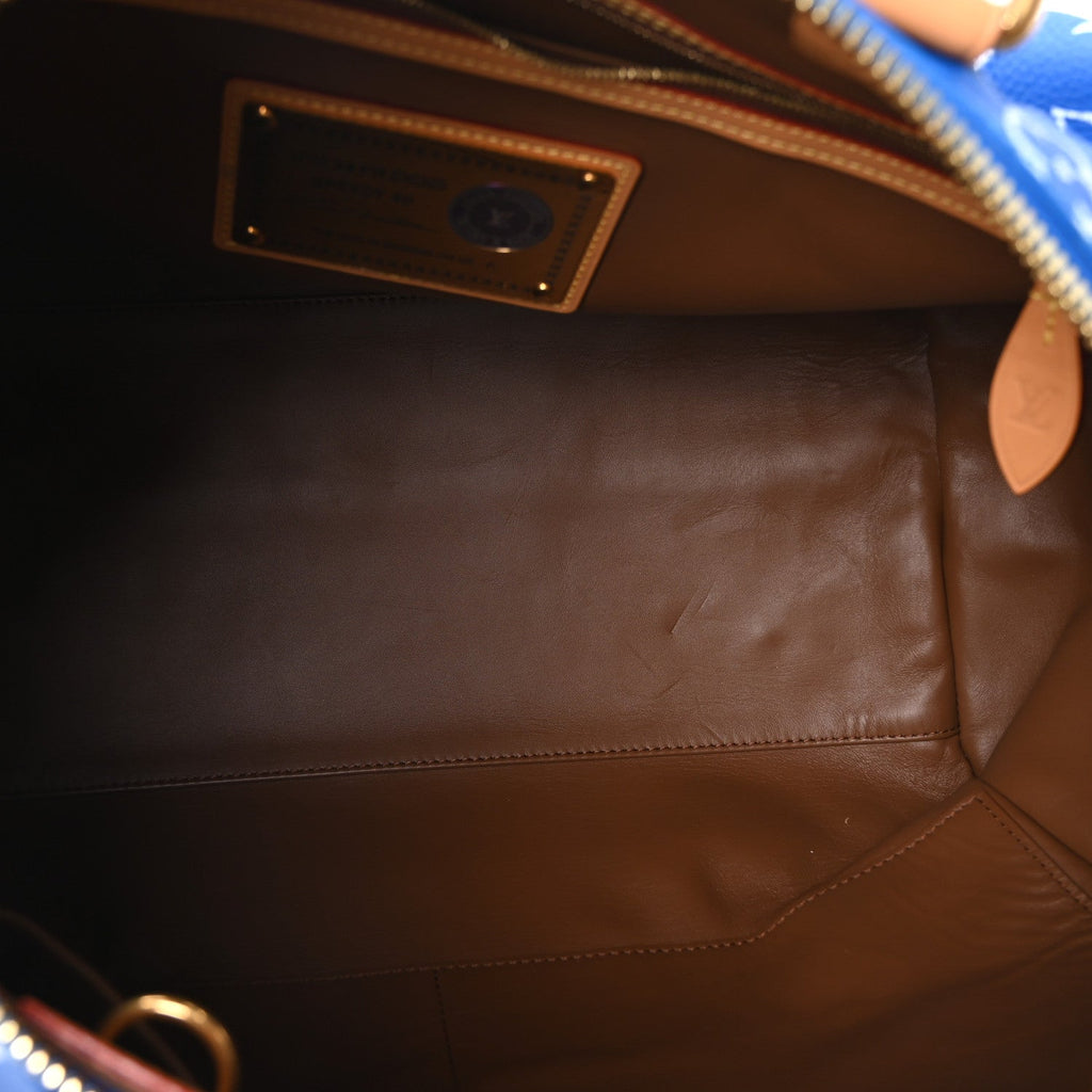 Louis Vuitton Calfskin Monogram Speedy P9 Bandouliere 40 Blue