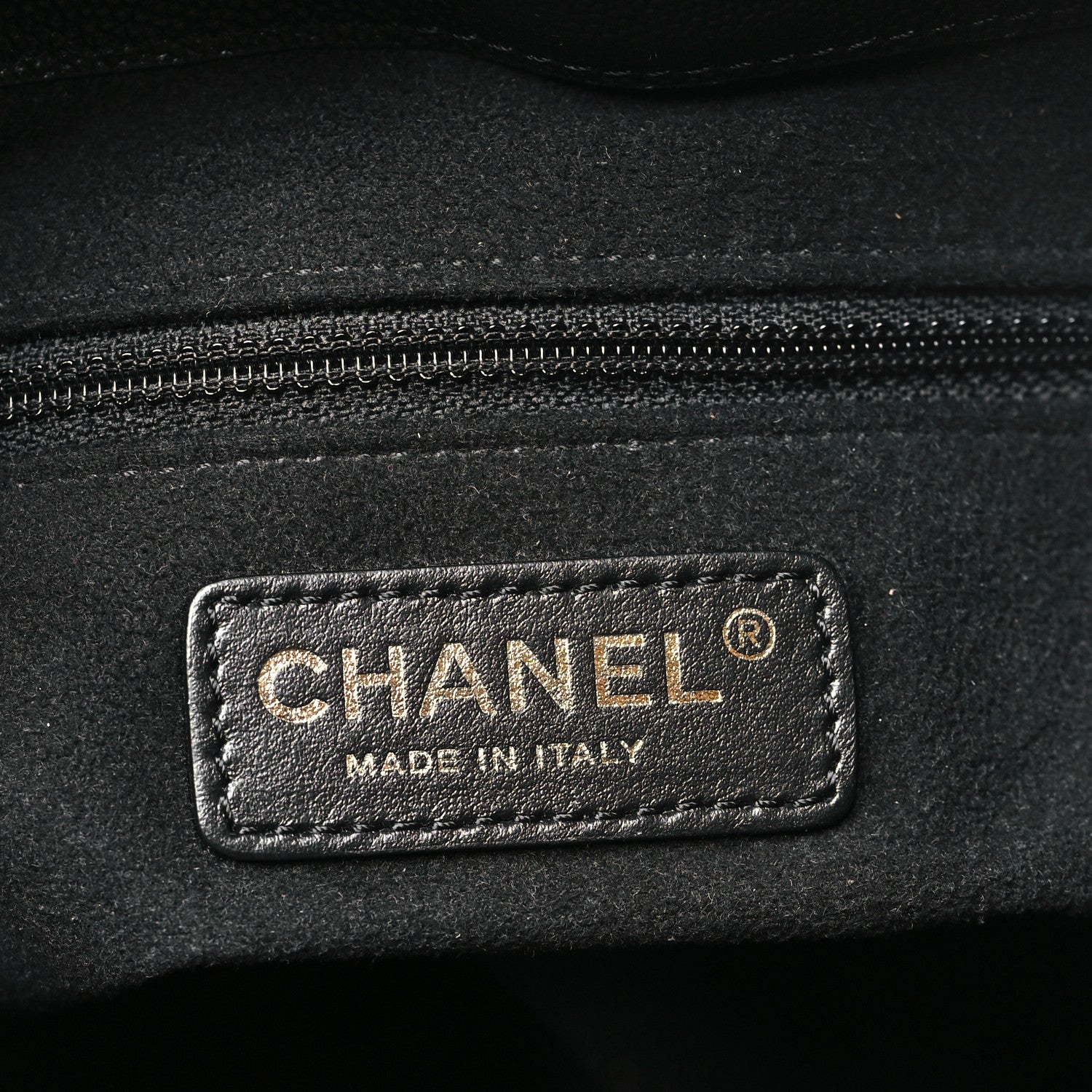 Chanel Caviar Deauville Drawstring Bucket Bag Black