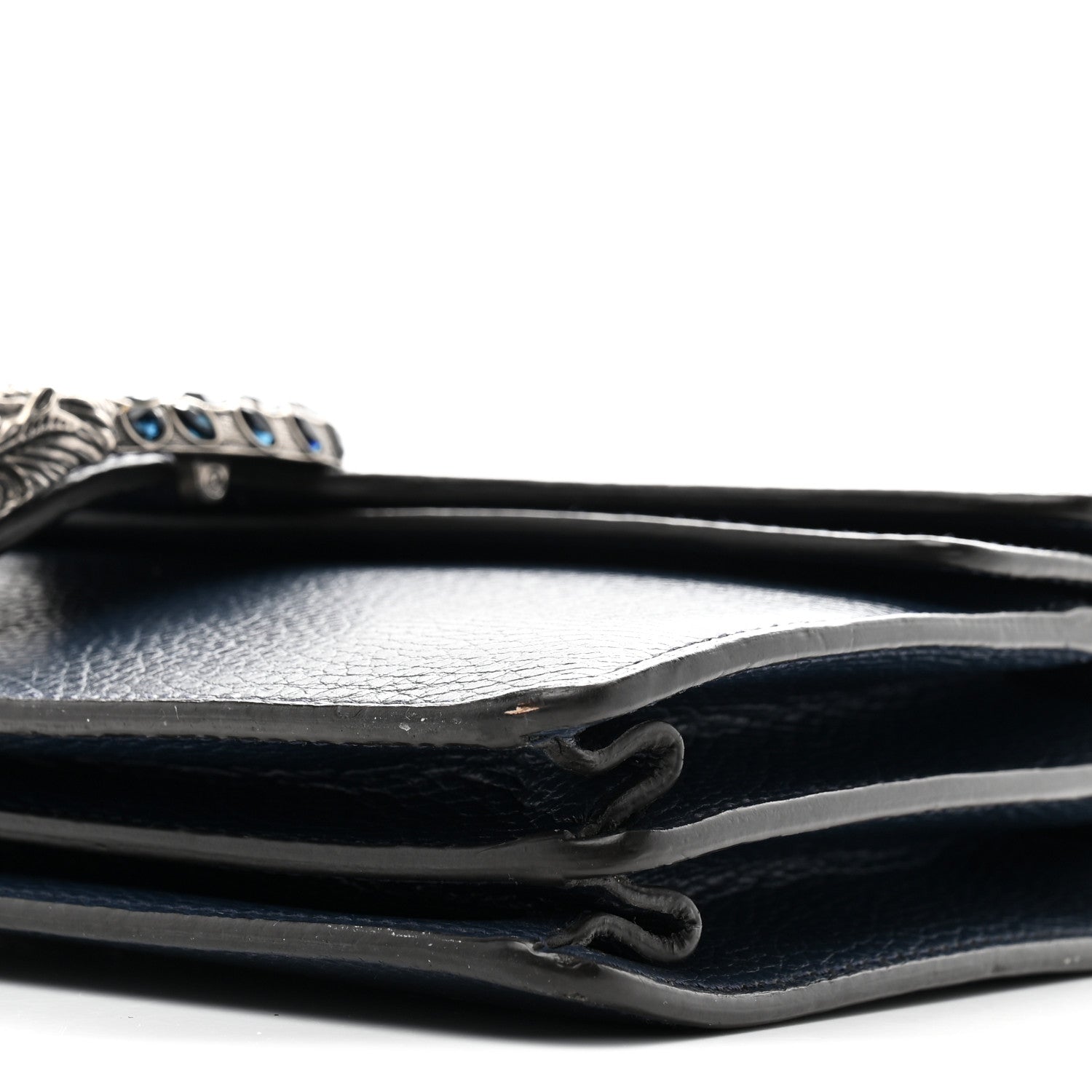 Gucci Dollar Calfskin Crystal Small Dionysus Shoulder Bag Blue Agata Montana Sapphire