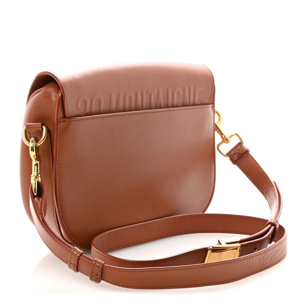 Christian Dior Box Calfskin Medium Bobby Flap Dark Tan