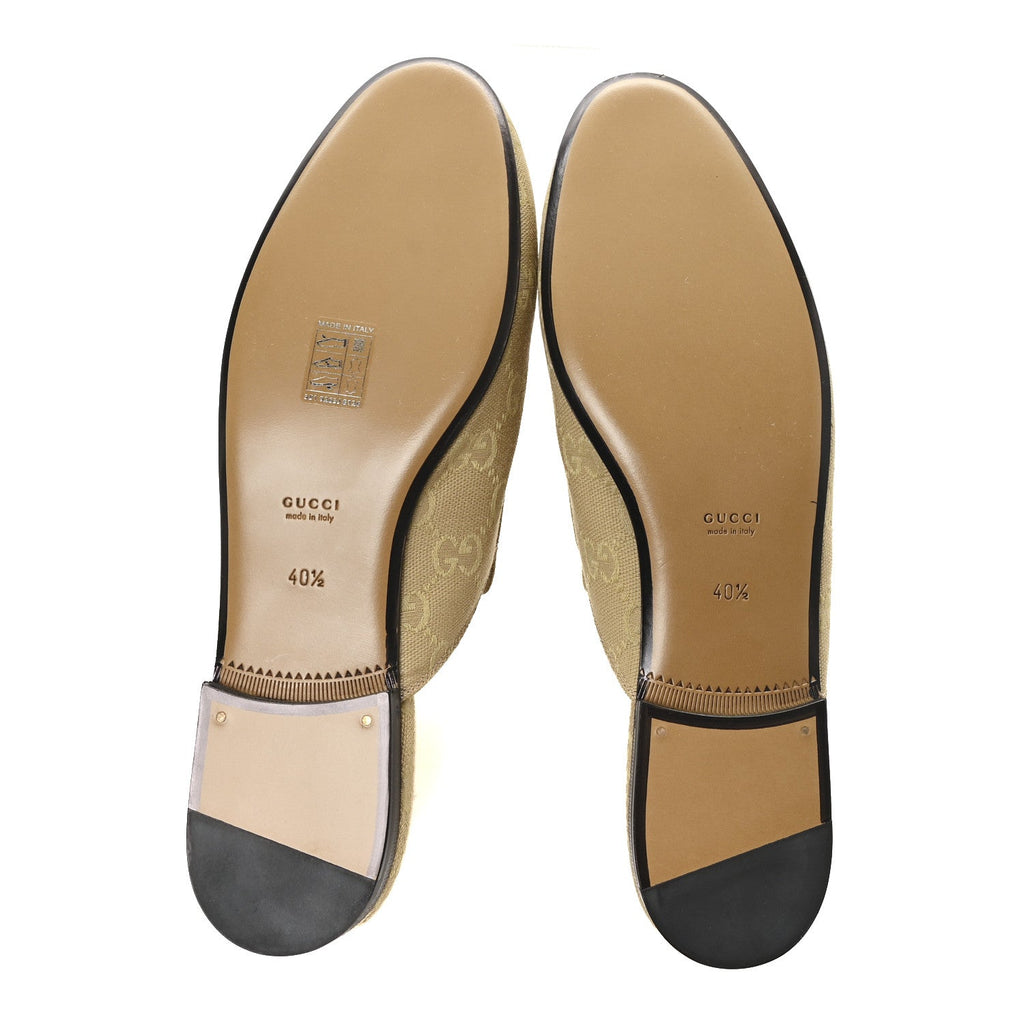 Gucci GG Monogram Canvas Womens Princetown Slippers 40.5 Egypt Salt