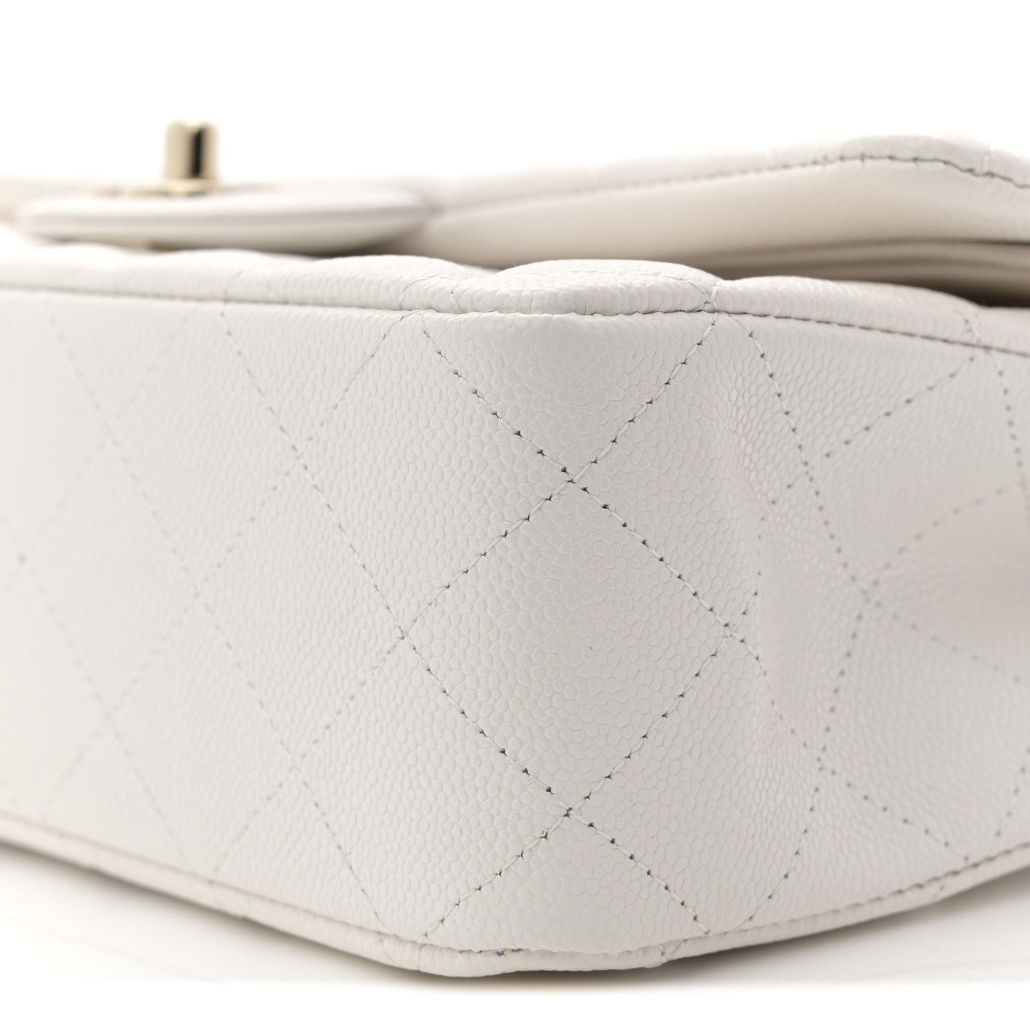 Chanel Caviar Quilted Medium Double Flap White