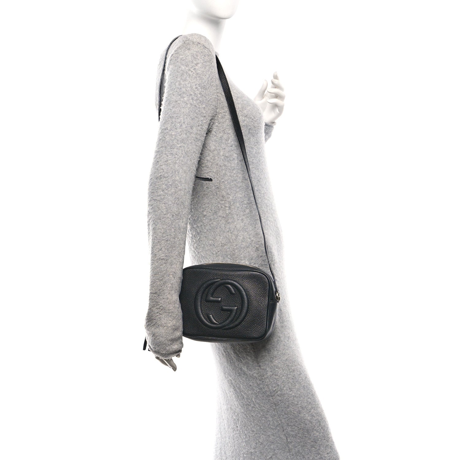 Gucci Pebbled Calfskin Small Soho Disco Bag Black