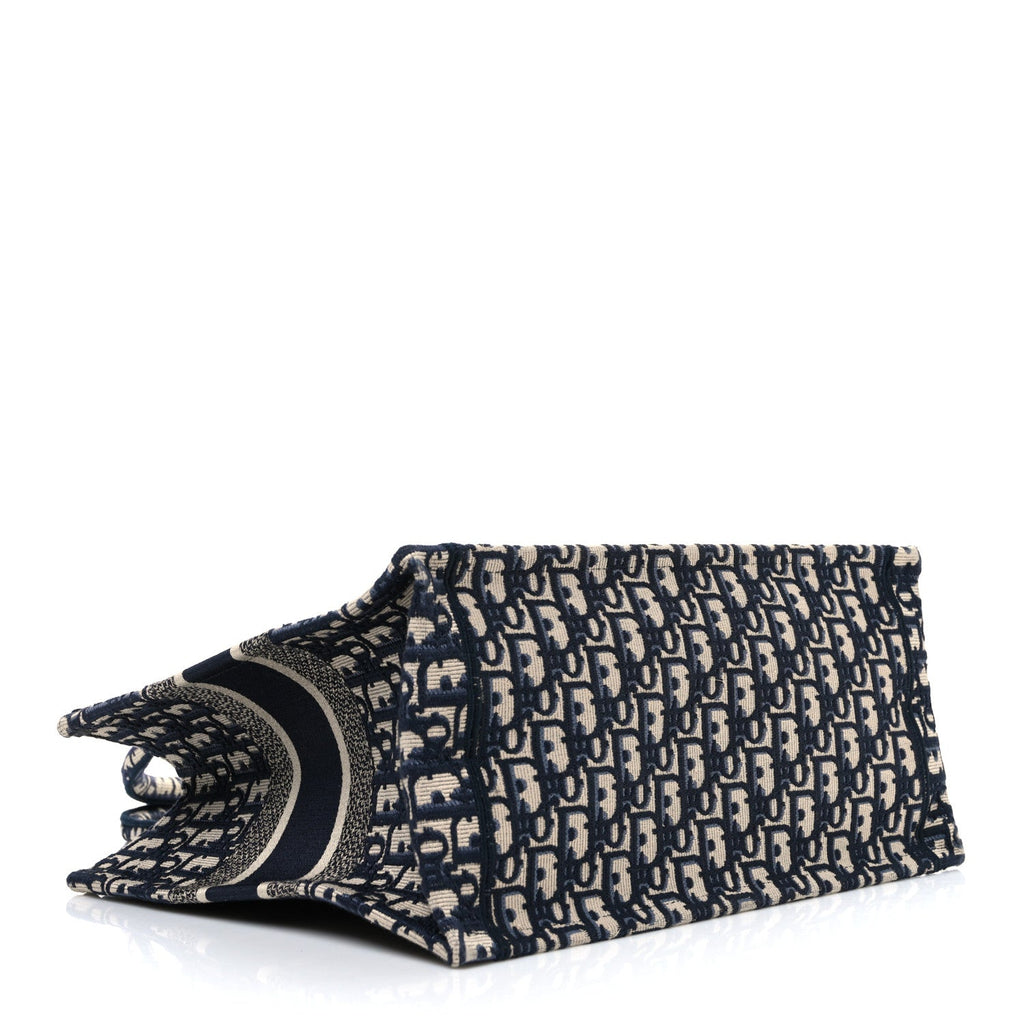 Christian Dior Oblique Medium Book Tote Blue Multicolor