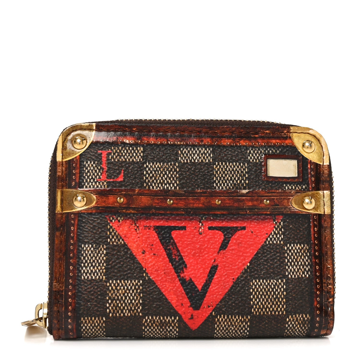 Louis Vuitton Transformed Damier Ebene Time Trunk Zippy Coin Purse