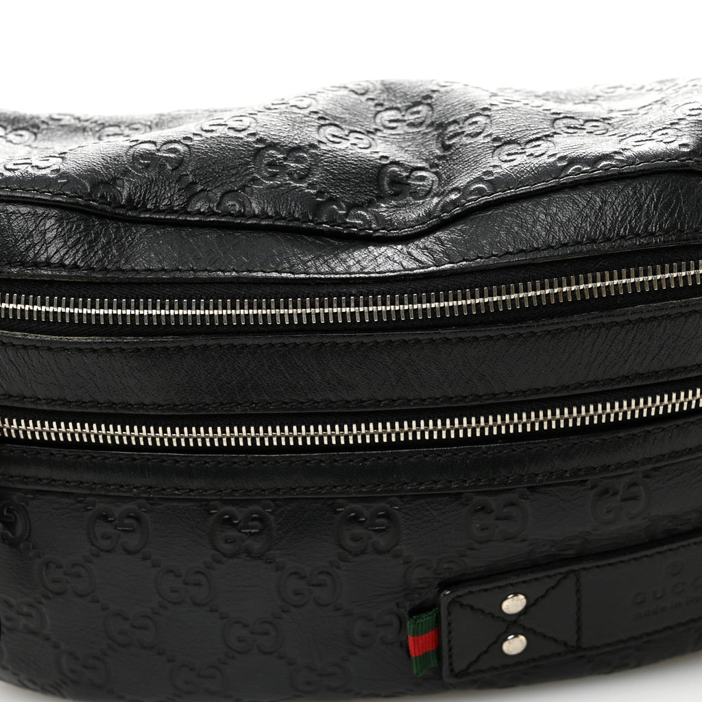 Gucci Guccissima Web Belt Bag Black