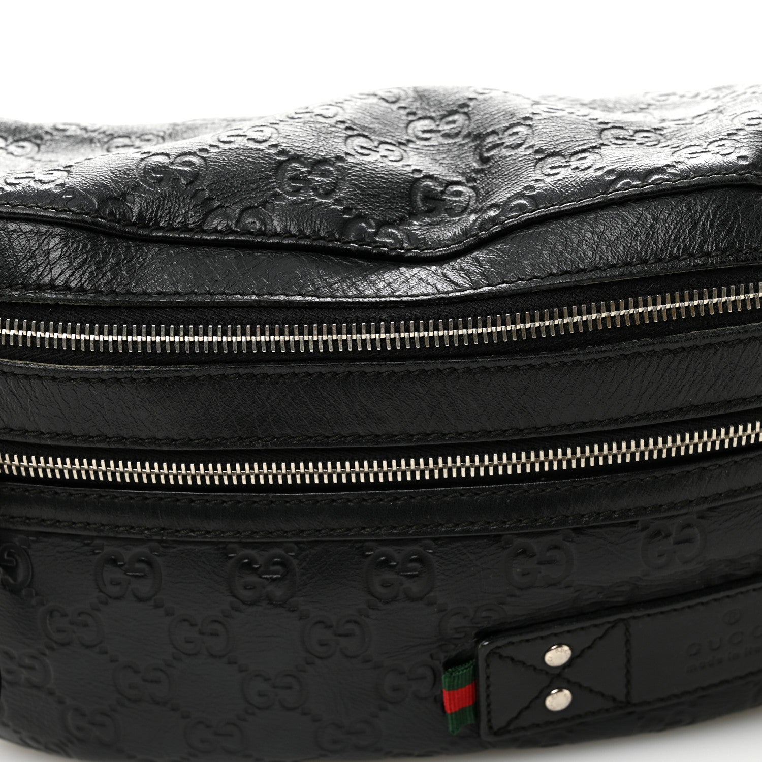 Gucci Guccissima Web Belt Bag Black