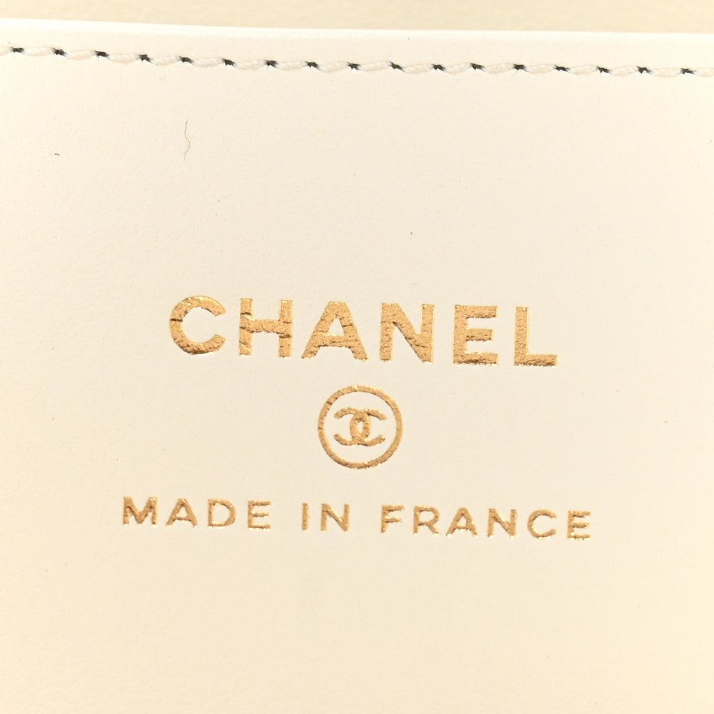 Chanel Patent Calfskin Boy Minaudiere White