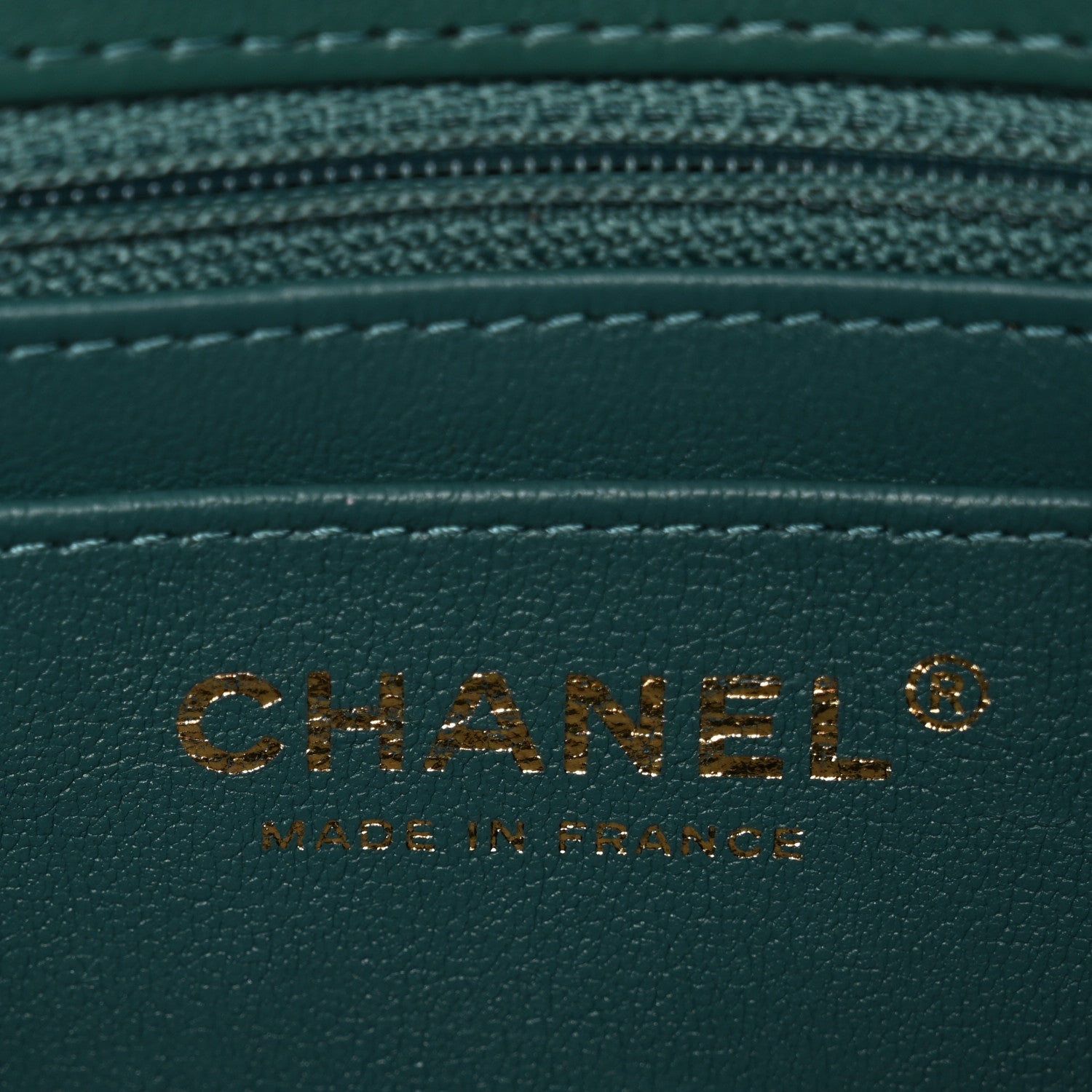 Chanel Shaded Patent Calfskin Quilted Mini Rectangular Flap Green Blue