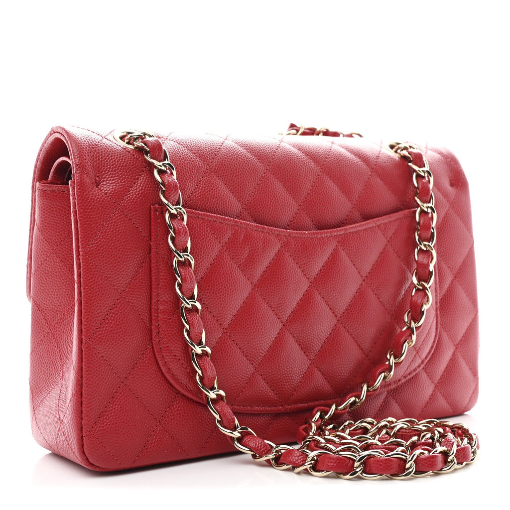 Chanel Caviar Quilted Small Double Flap Red