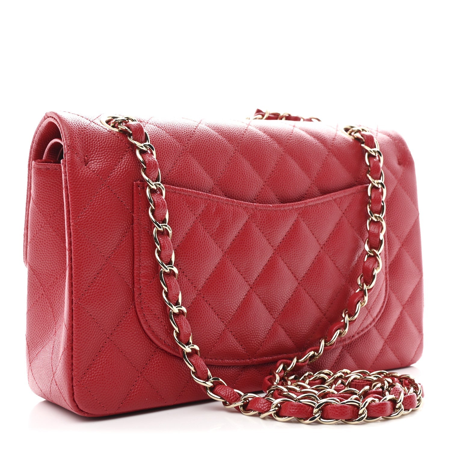 Chanel Caviar Quilted Small Double Flap Red