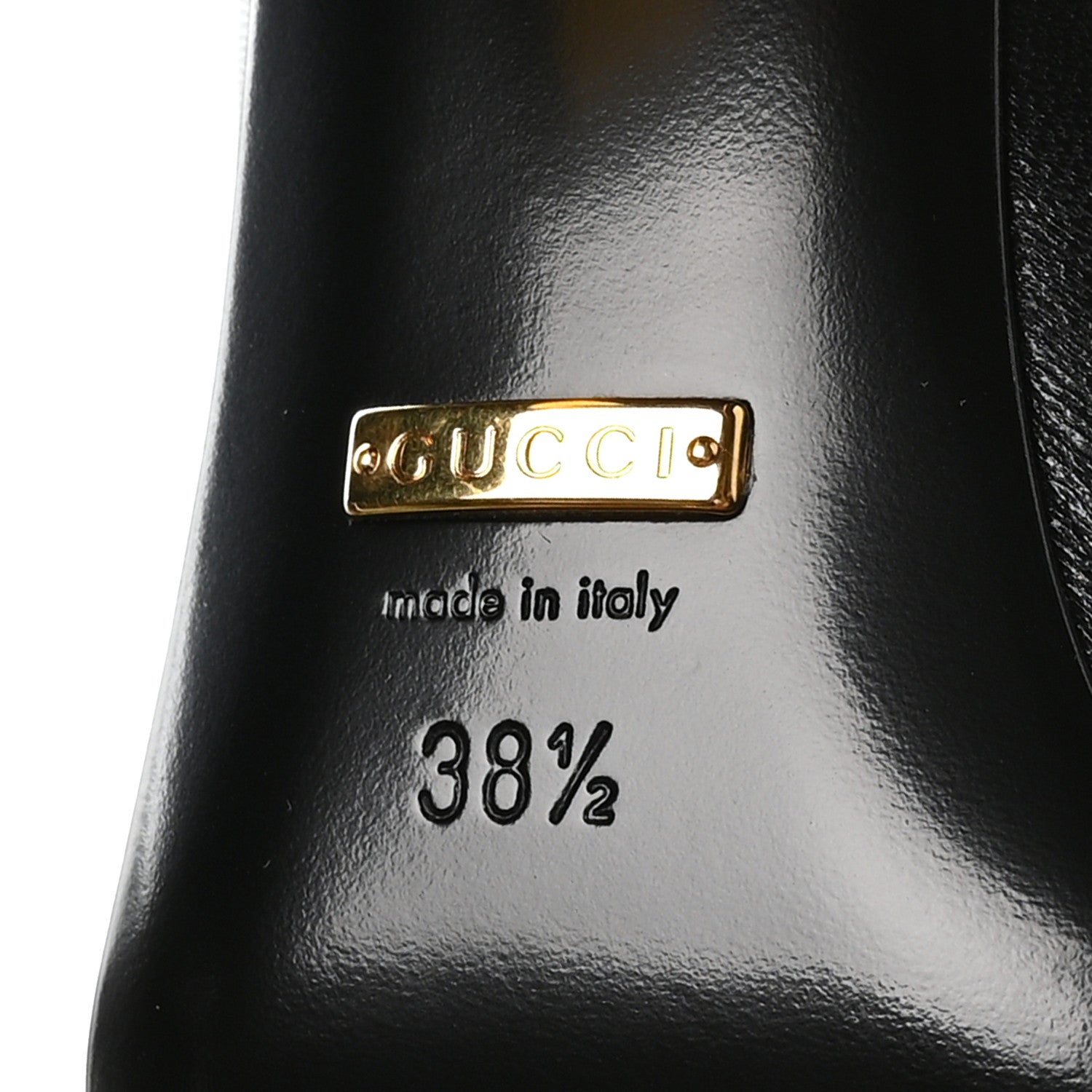 Gucci Malaga Kid Horsebit 75mm Pumps 38.5 Black