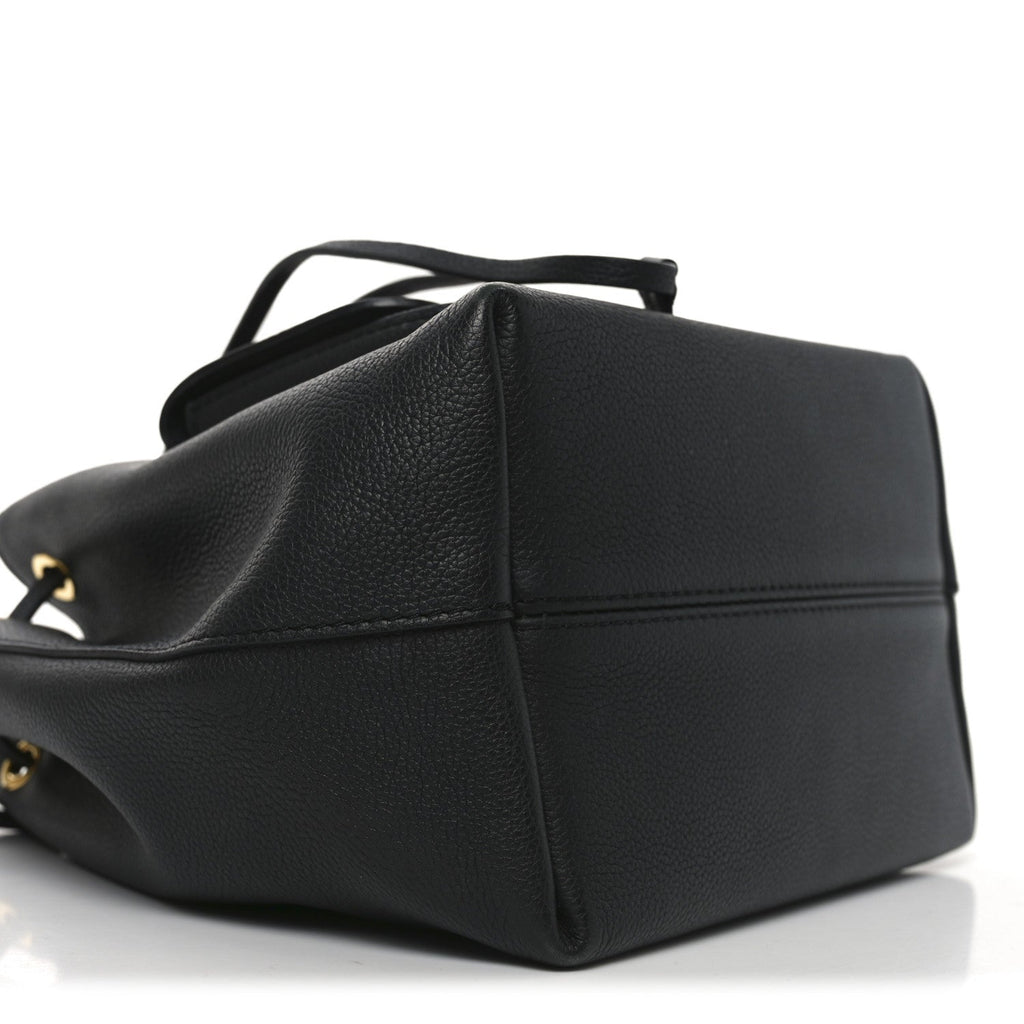 Louis Vuitton Calfskin Lockme Bucket MM Black
