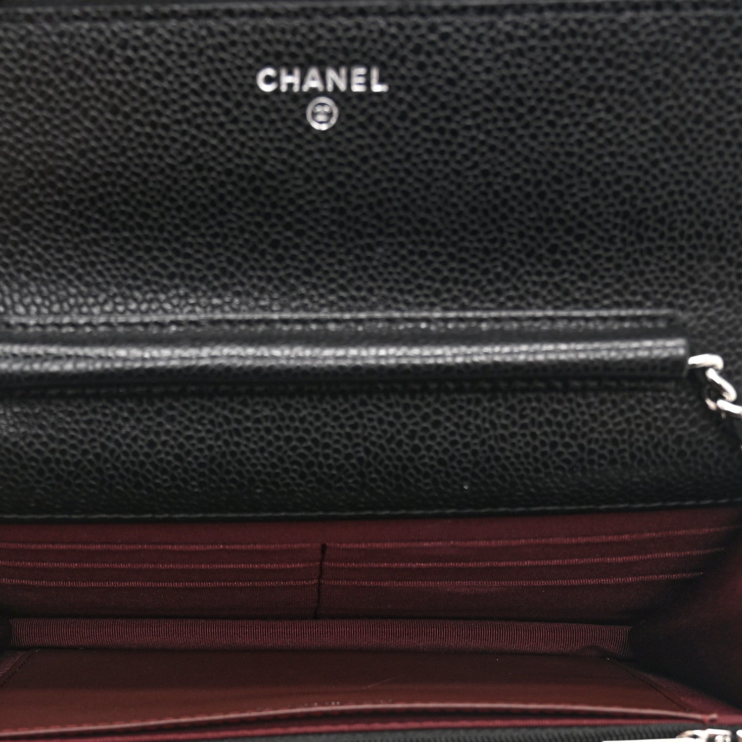 Chanel Caviar Quilted CC Turnlock Wallet On Chain WOC Black