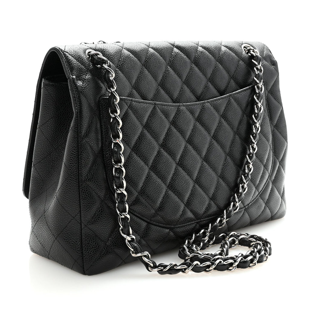Chanel Caviar Maxi Single Flap Black