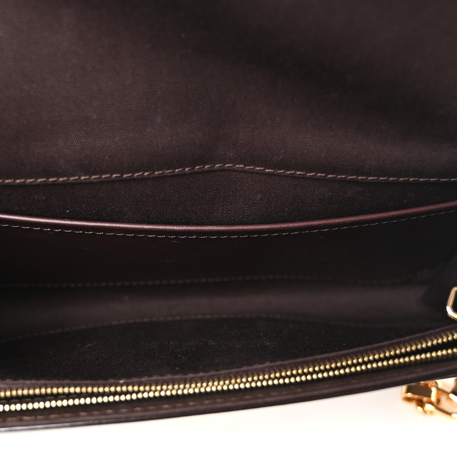 Louis Vuitton Patent Louise GM Chain Clutch Amarante