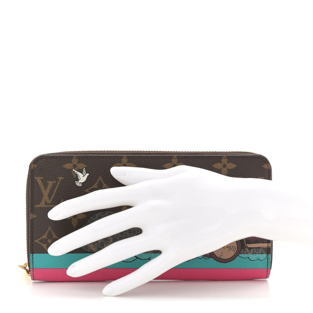 Louis Vuitton Monogram 2015 Christmas Animation Zippy Wallet Hibiscus