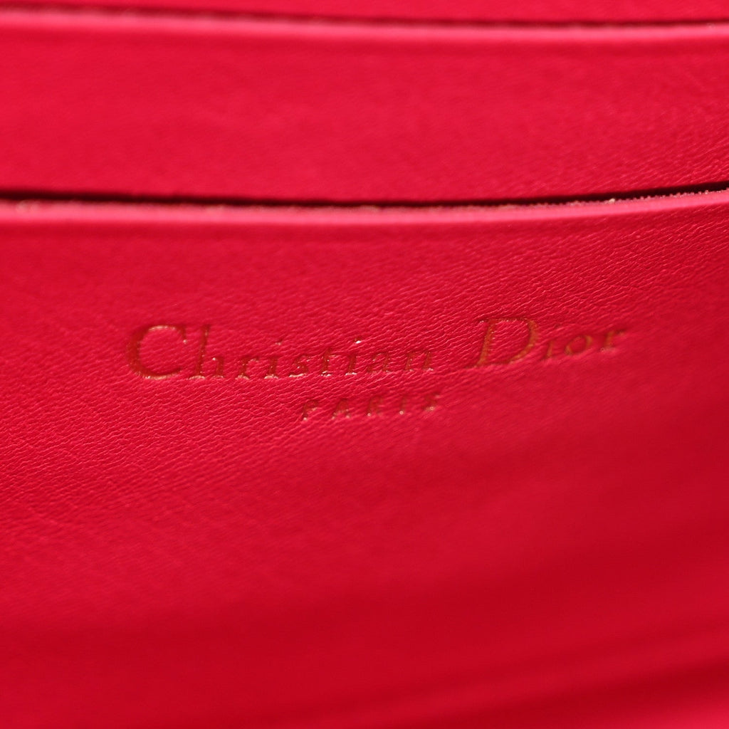Christian Dior Patent Cannage Miss Dior Promenade Pouch Fuchsia