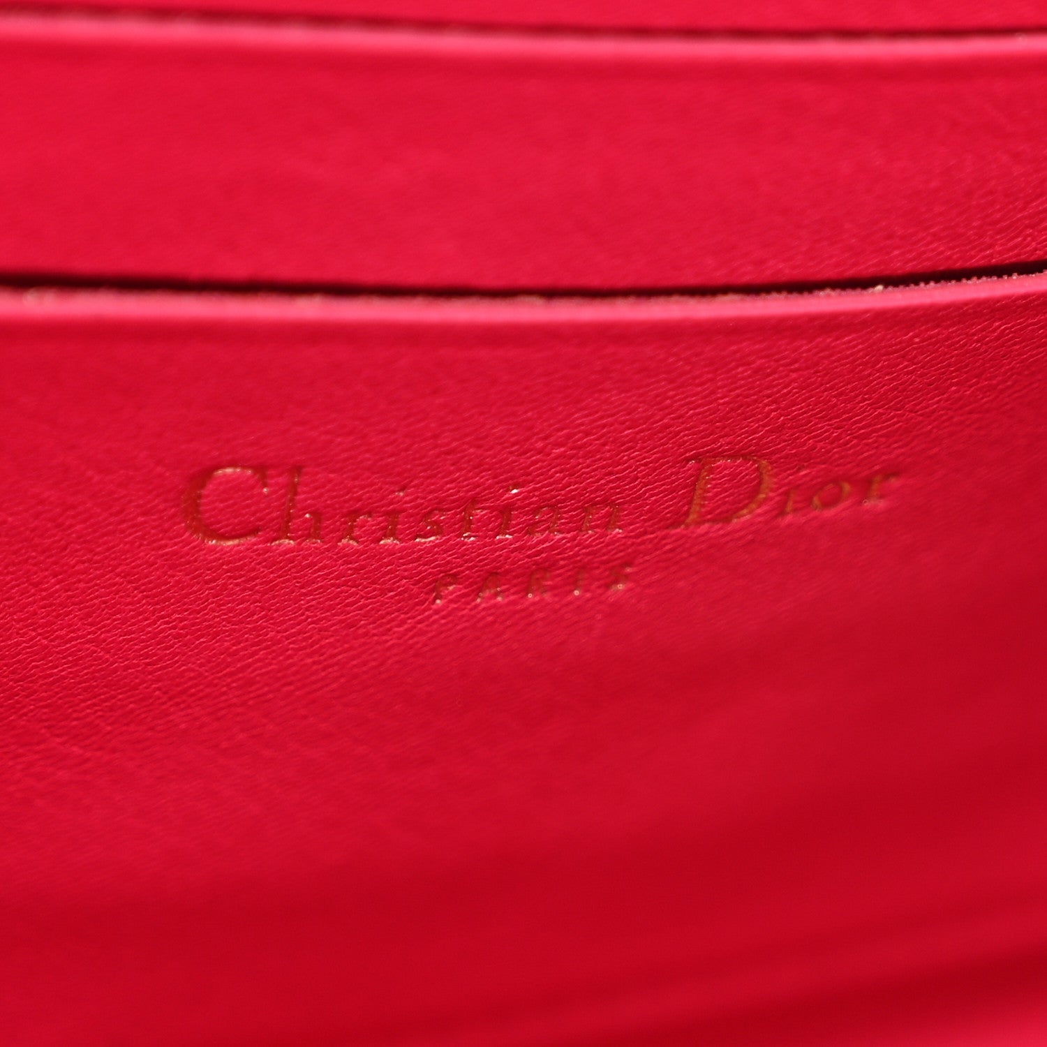 Christian Dior Patent Cannage Miss Dior Promenade Pouch Fuchsia