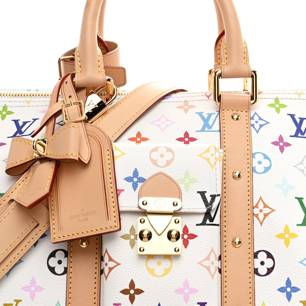 Louis Vuitton LV X TM Monogram Multicolor Keepall Bandouliere 45 White