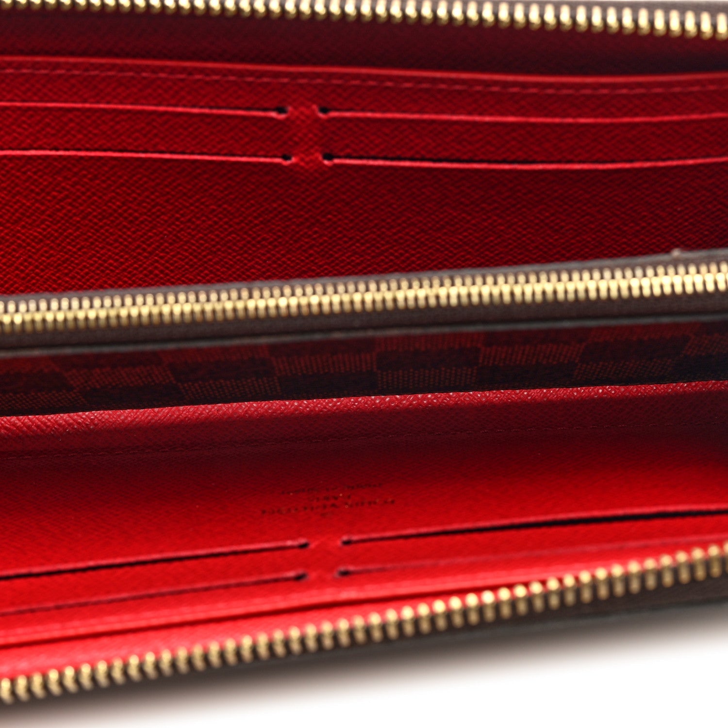 Louis Vuitton Damier Ebene Clemence Wallet Cherry