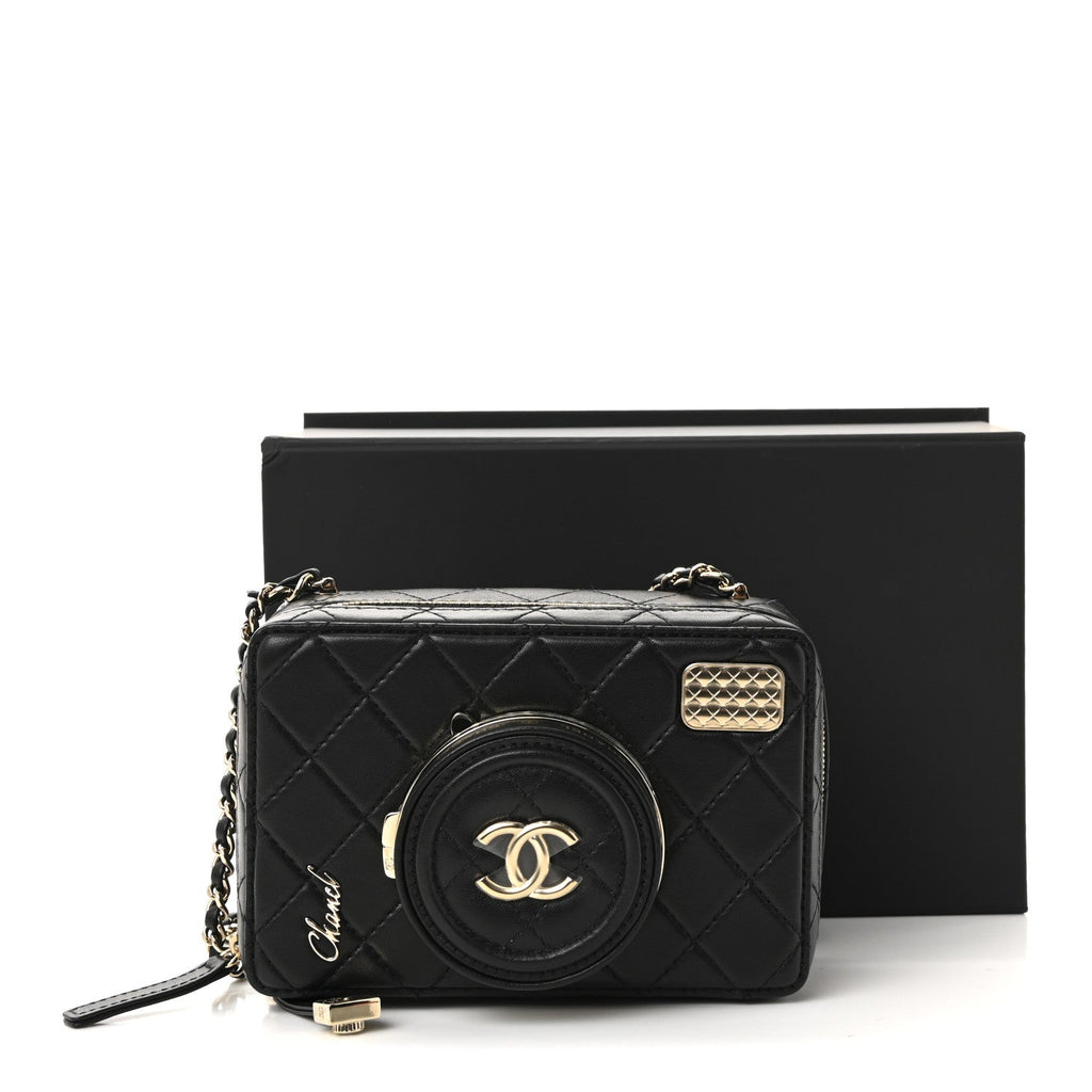 Chanel Lambskin Quilted Coco Click Bag Black