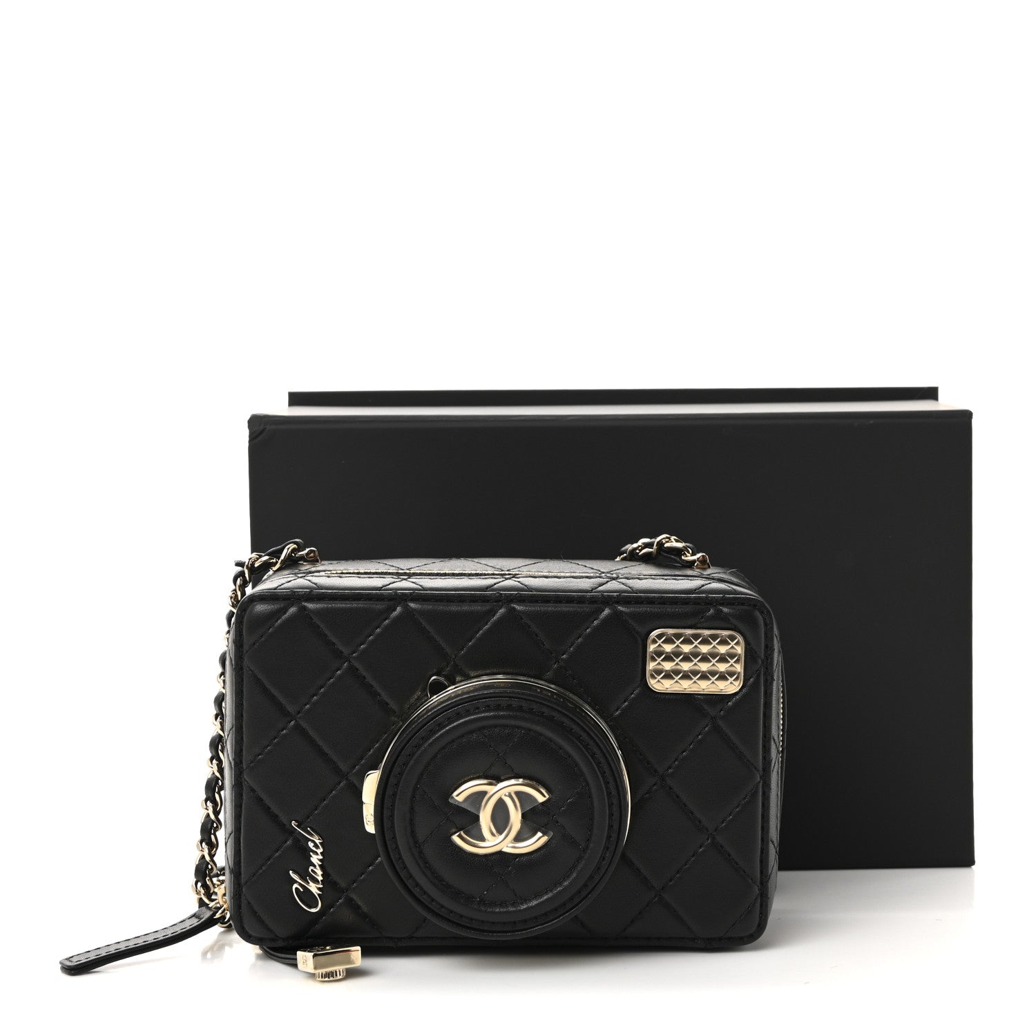 Chanel Lambskin Quilted Coco Click Bag Black