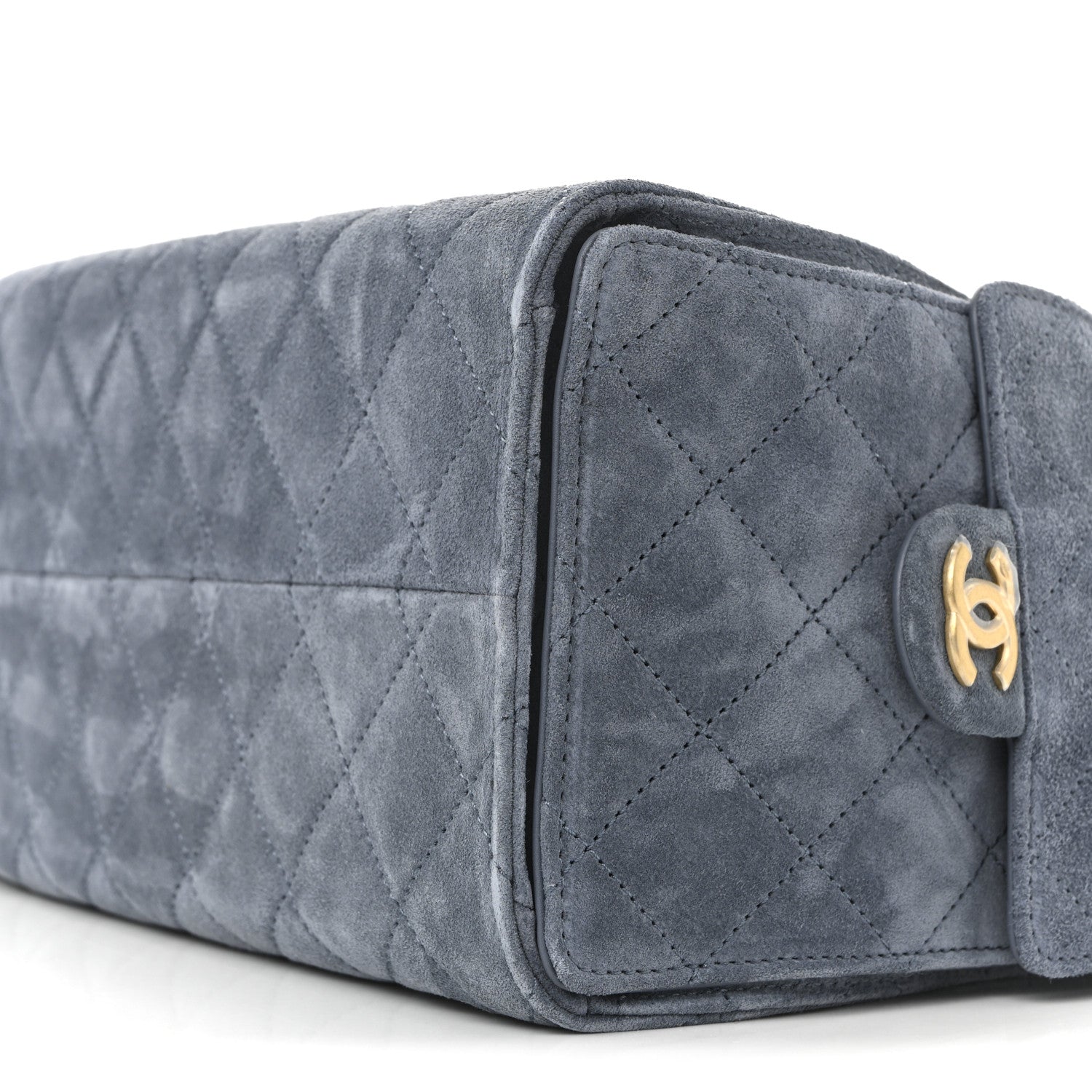 Chanel Suede Quilted Small Chanel 25 Handbag Blue