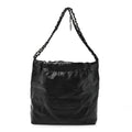 Chanel Shiny Calfskin Quilted Small Chanel 22 So Black