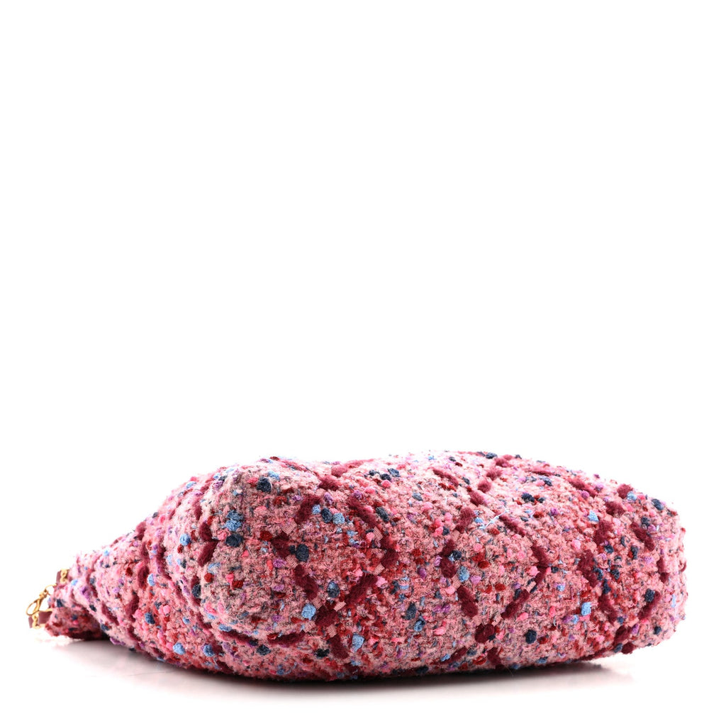 Chanel Tweed Quilted Chanel 22 Pink Burgundy