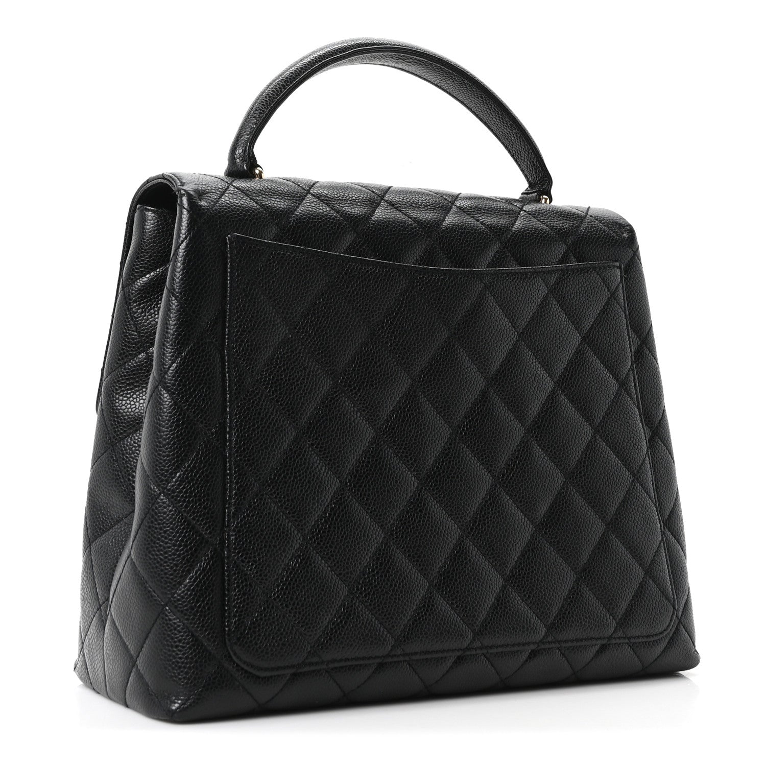 Chanel Caviar Quilted Jumbo Kelly Flap Black