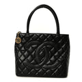 Chanel Caviar Quilted Medallion Tote Black