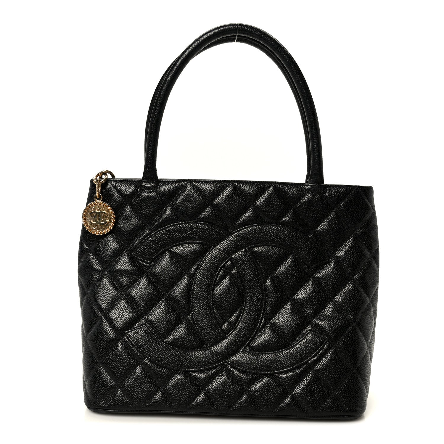 Chanel Caviar Quilted Medallion Tote Black