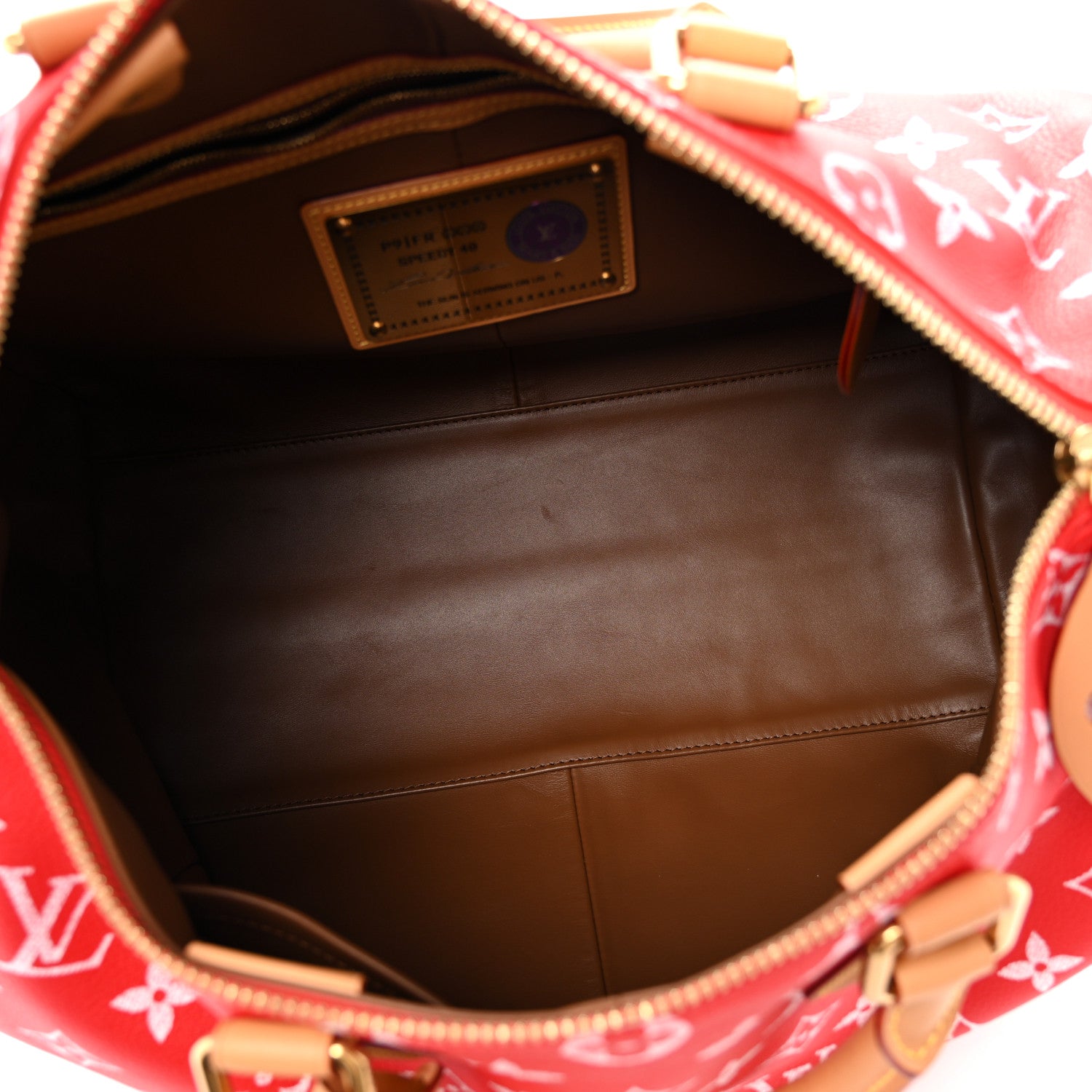 Louis Vuitton Calfskin Monogram Speedy P9 Bandouliere 40 Red