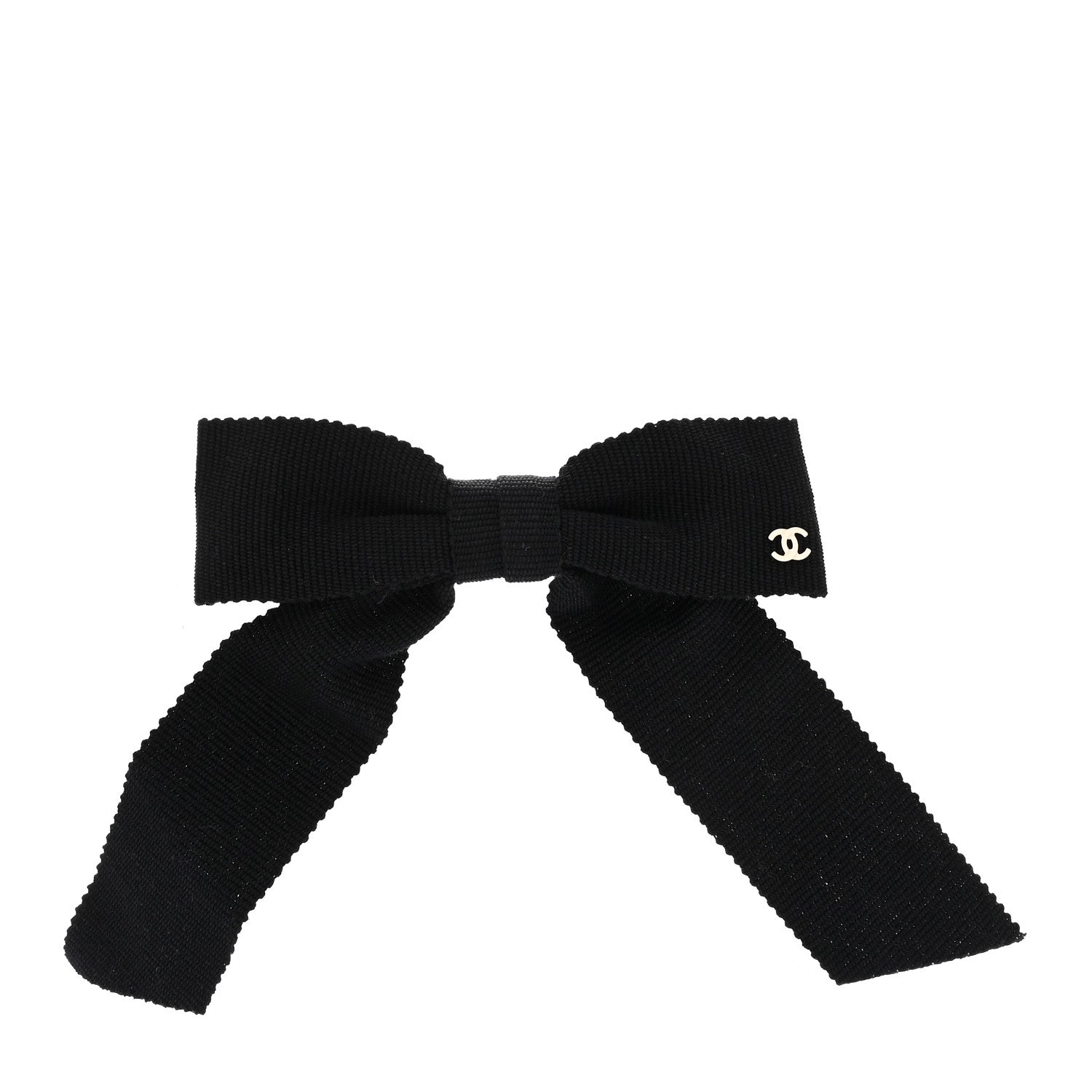 Grosgrain Bow CC Hair Clip Black