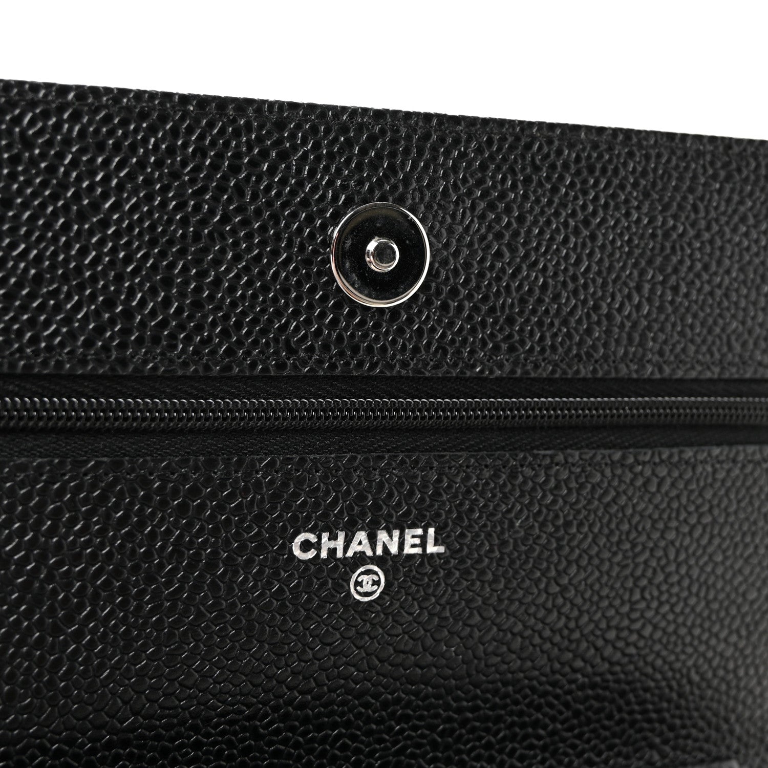 Chanel Caviar Quilted Wallet on Chain WOC Black