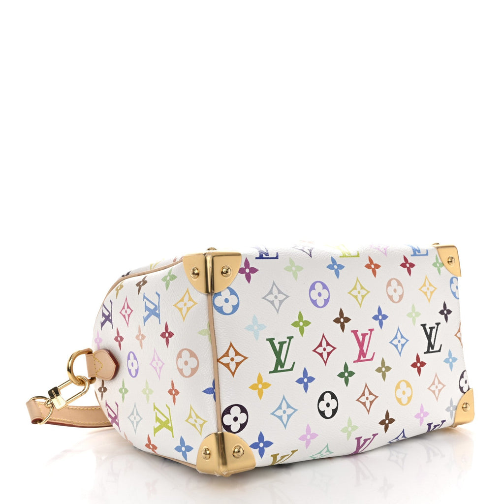 Louis Vuitton LV X TM Monogram Multicolor Speedy Bandouliere 25 White
