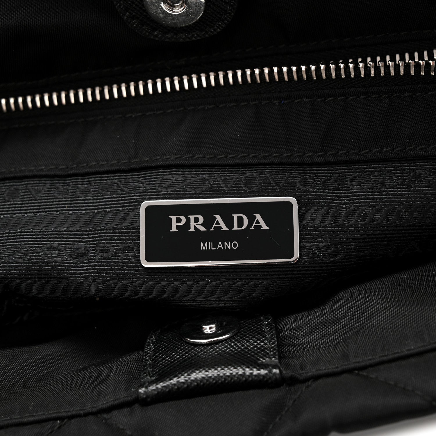 Prada Nylon Tessuto Impuntu Quilted Tote Black