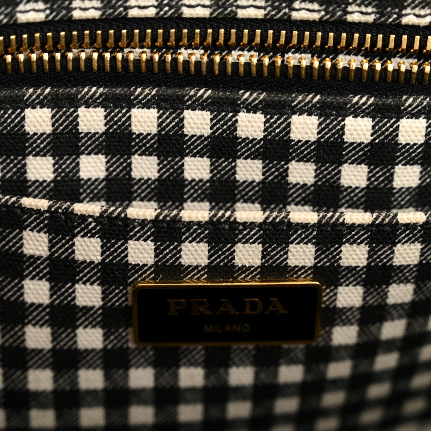 Prada Canapa Small Logo Tote Black Talco