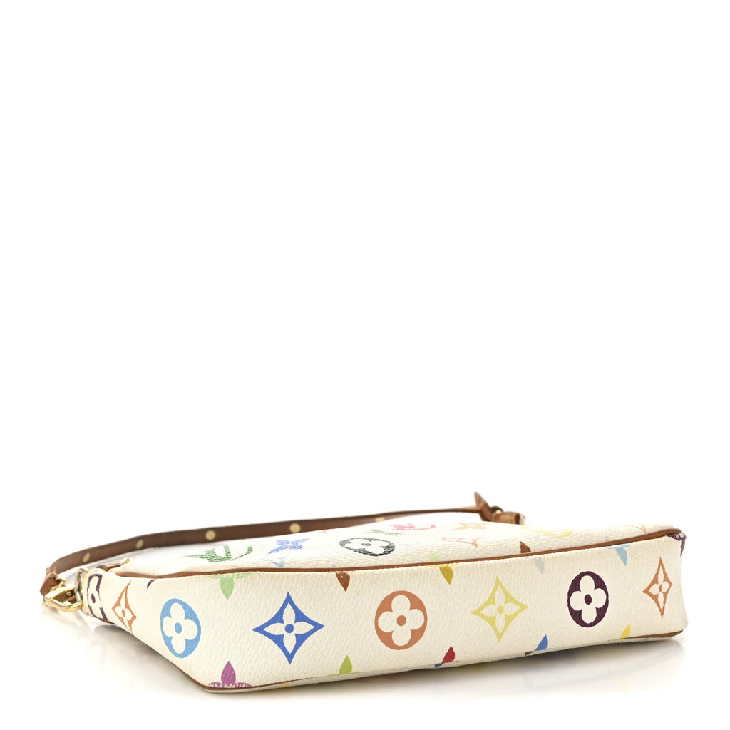 Louis Vuitton Monogram Multicolor Pochette Accessories White