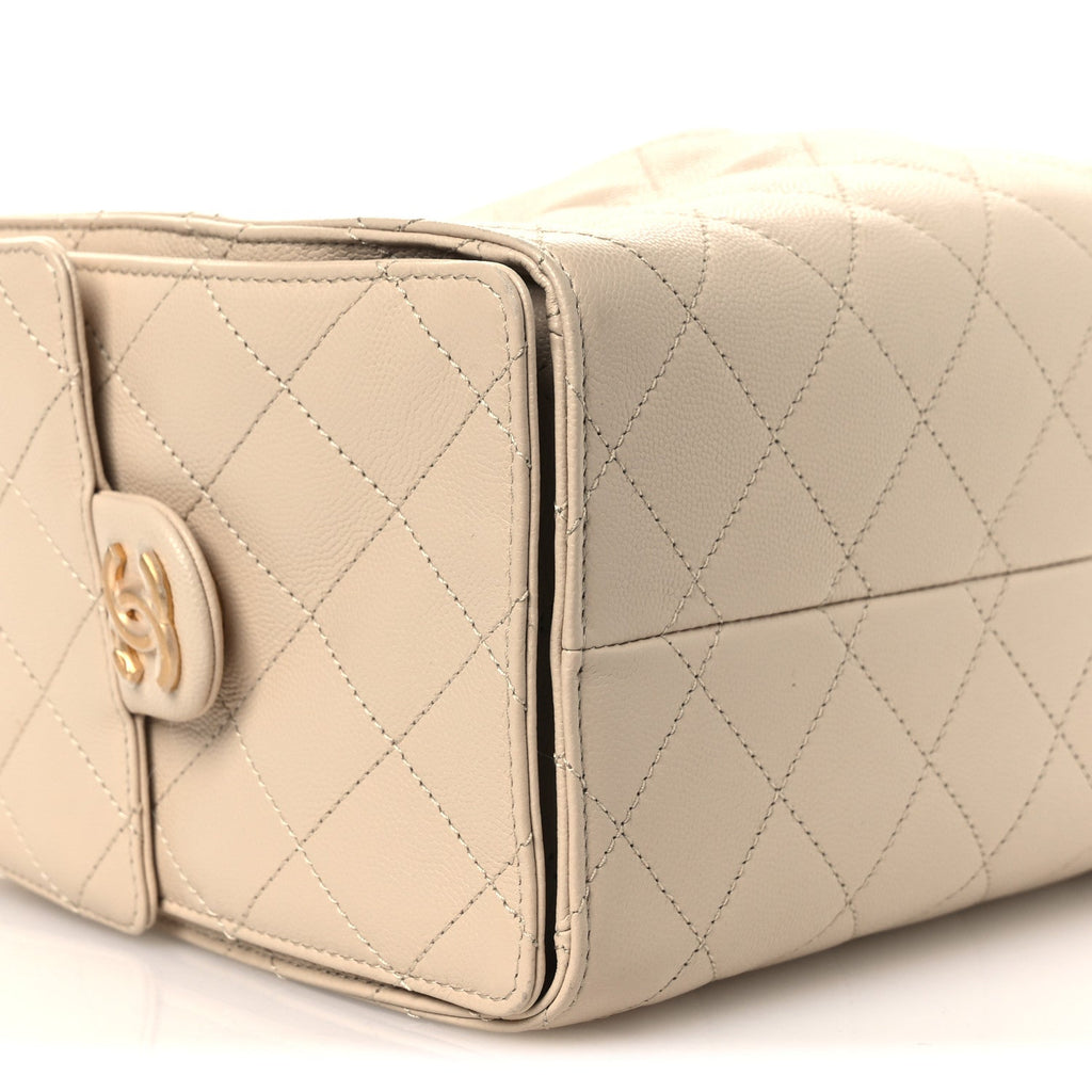 Chanel Caviar Quilted Small Chanel 25 Handbag Beige