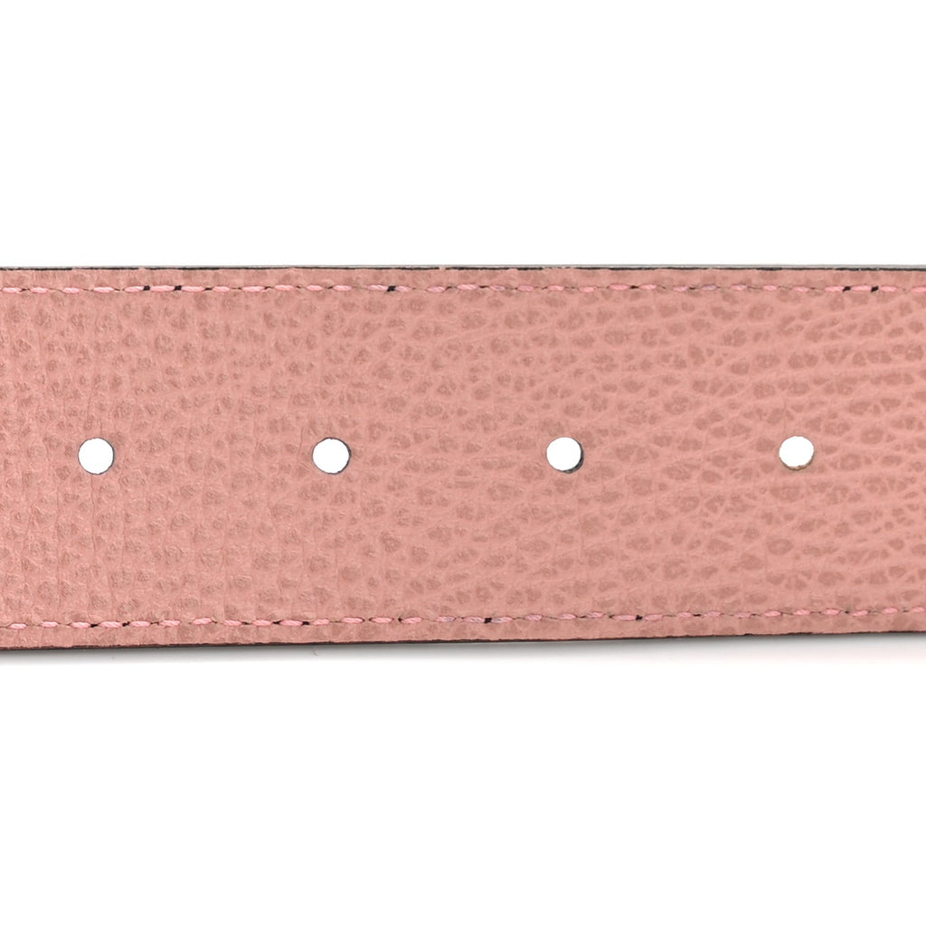 Gucci Calfskin 1973 Reversible Belt 90 36 Black Pink