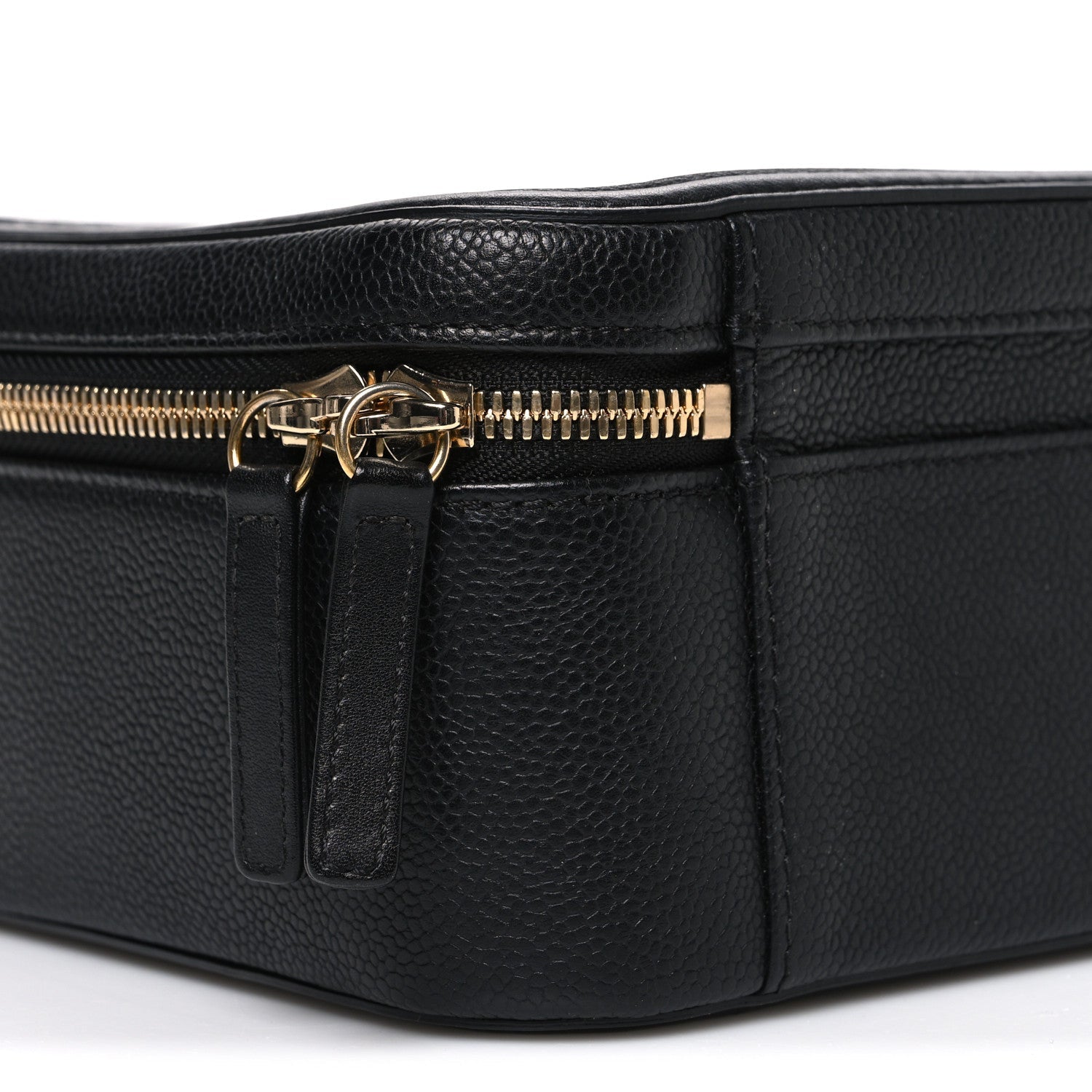 Chanel Caviar Quilted Large CC Filigree Vanity Case Black