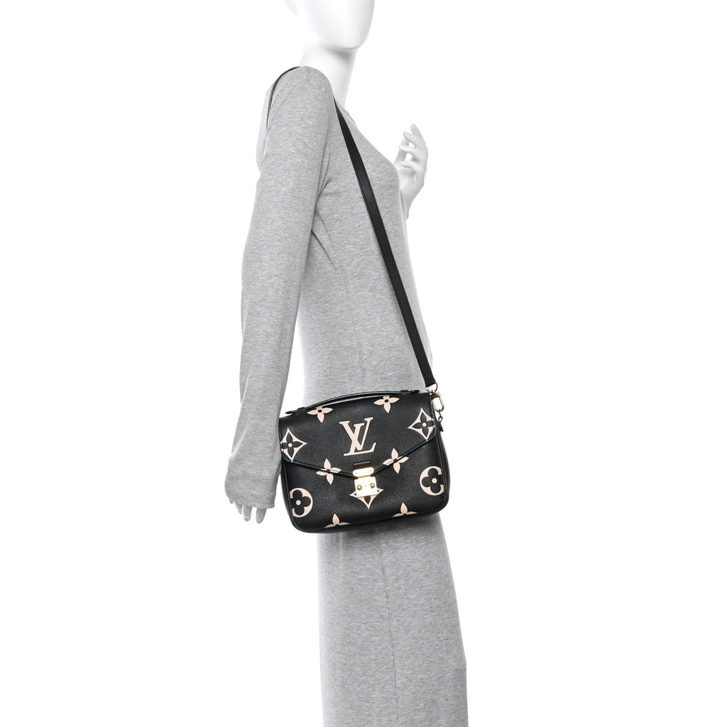 Louis Vuitton Empreinte Monogram Giant Pochette Metis Black Beige